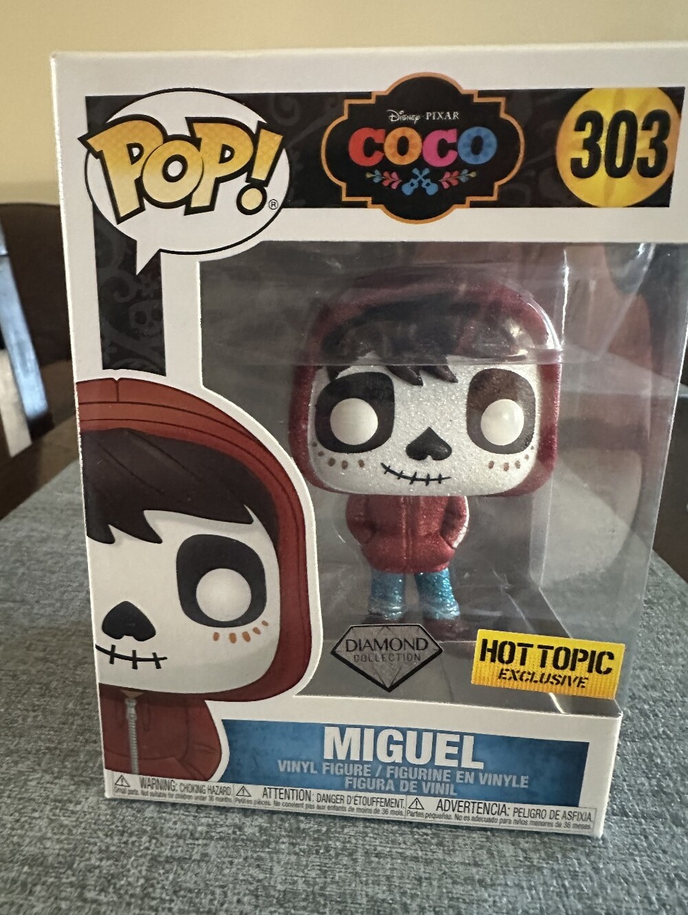 Funko Miguel Diamond Collection Pop! Figure - Red, Blue, White